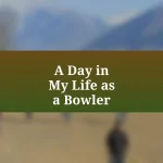 A Day in My Life as a Bowler