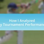 How I Analyzed My Tournament Performance