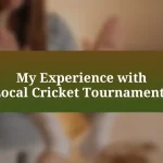 My Experience with Local Cricket Tournaments