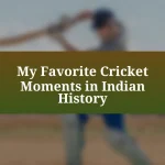 My Favorite Cricket Moments in Indian History