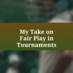 My Take on Fair Play in Tournaments