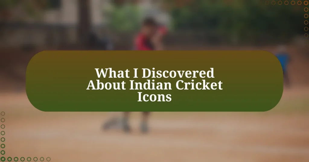 What I Discovered About Indian Cricket Icons