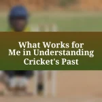 What Works for Me in Understanding Cricket’s Past